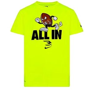 Nike 3Brand by Russell Wilson football Running graphic T-Shirt Lime yellow Green